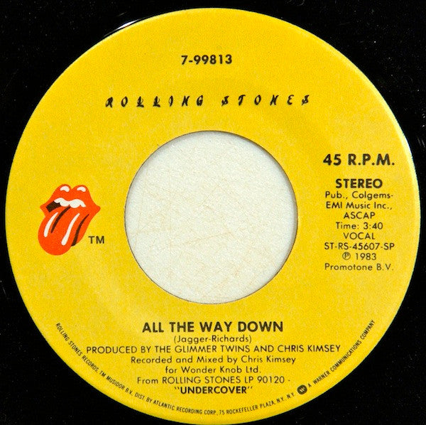 Rolling Stones* : Undercover Of The Night (7", Single, Spe)