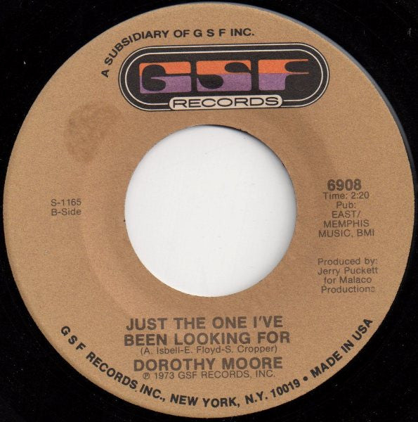 Dorothy Moore : Cry Like A Baby (7")