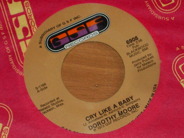 Dorothy Moore : Cry Like A Baby (7")