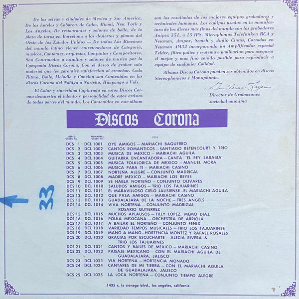 Conjunto Olivares* : Se Habla Norteño (LP)