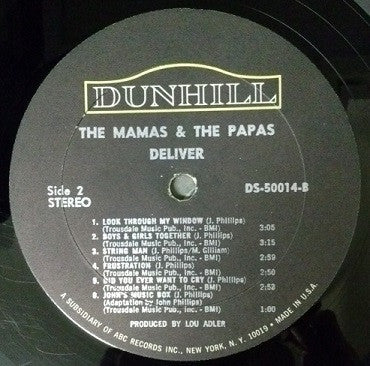 The Mamas & The Papas : Deliver (LP, Album, RP)