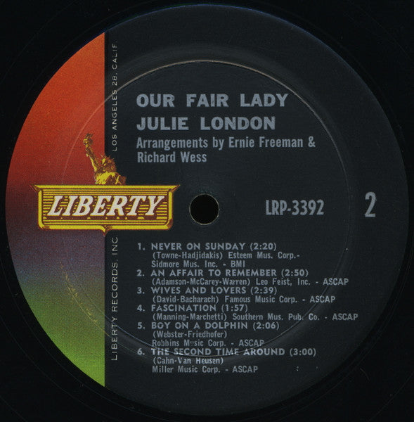 Julie London : Our Fair Lady (LP, Album, Mono, Mon)
