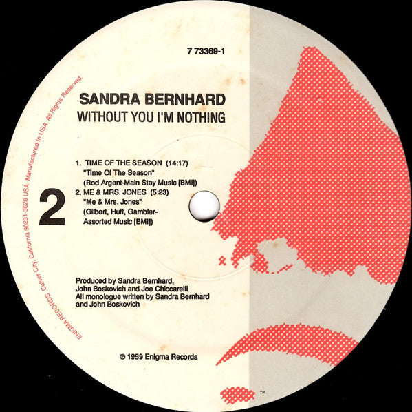 Sandra Bernhard : Without You I'm Nothing (2xLP, Album)