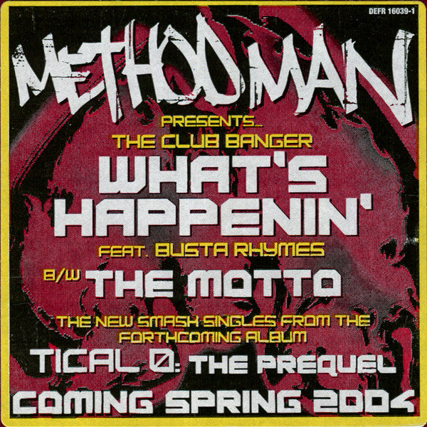 Method Man : What's Happenin' (12", Promo)