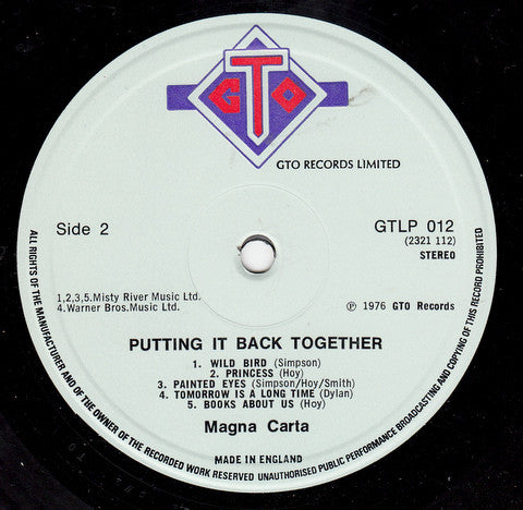 Magna Carta : Putting It Back Together (LP, Album)