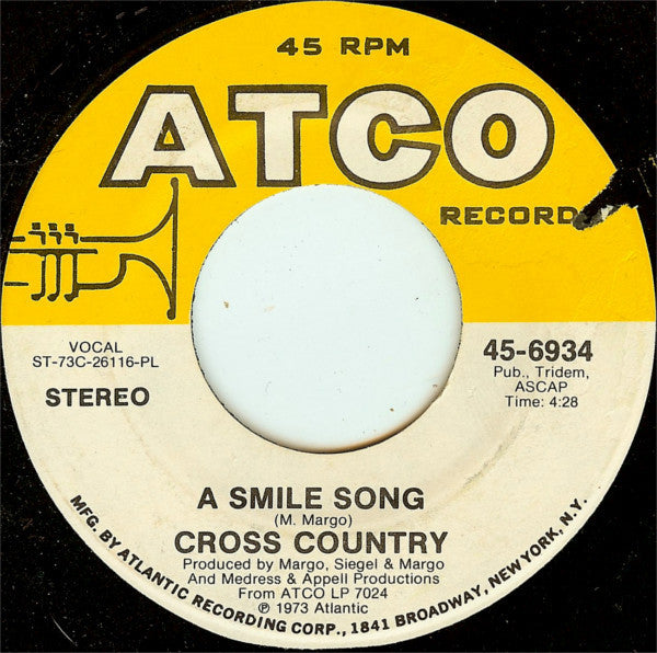 Cross Country : In The Midnight Hour / A Smile Song (7", PL)