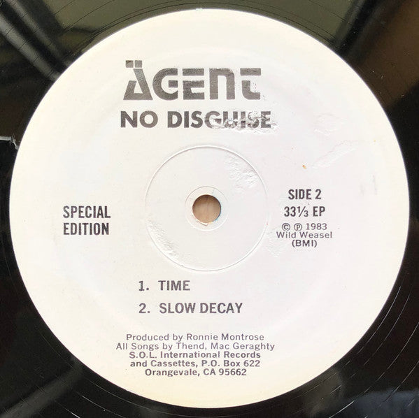 Ägent : No Disguise (12", EP, Ltd, S/Edition)
