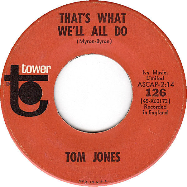 Tom Jones : Little Lonely One (7", Single)