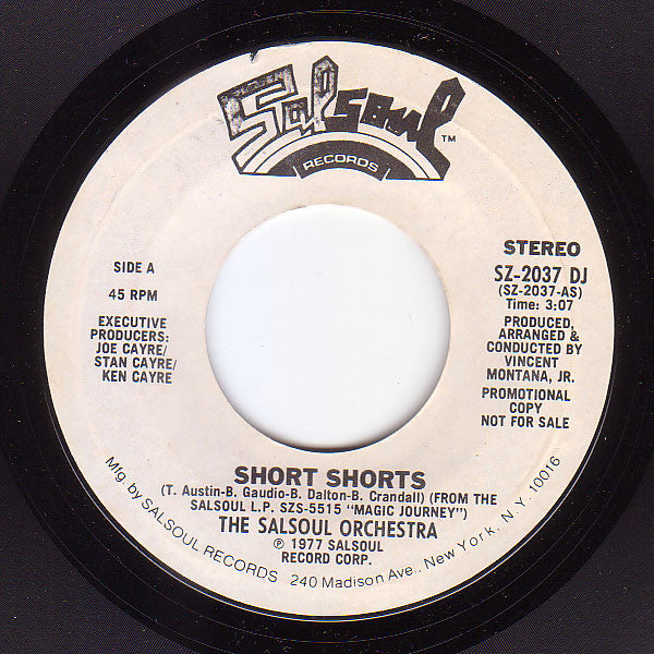 The Salsoul Orchestra : Short Shorts (7", Single, Mono, Promo)