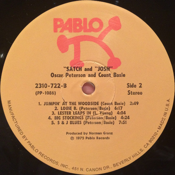 Oscar Peterson And Count Basie : "Satch" And "Josh" (LP, Album)