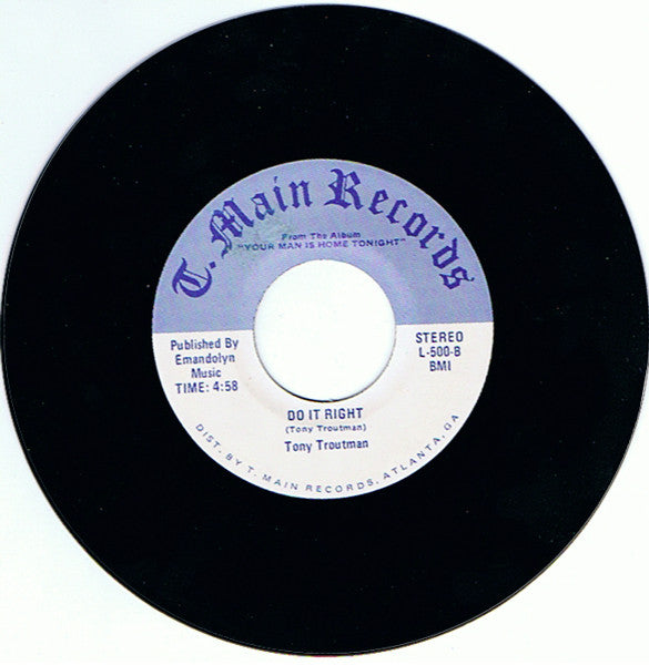 Tony Troutman : Can't Hold Back My Feelings (7")