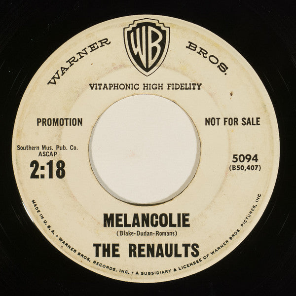 The Renaults (3) : Melancolie/Stella (7", Single, Promo)