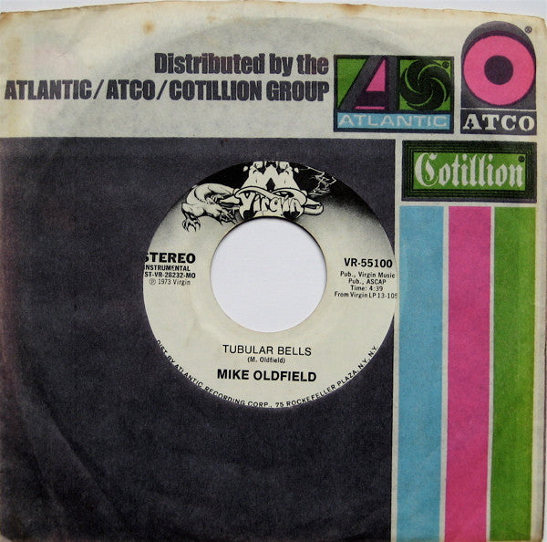 Mike Oldfield : Tubular Bells (Now The Original Theme From "The Exorcist") (7", Single, Styrene, MO )