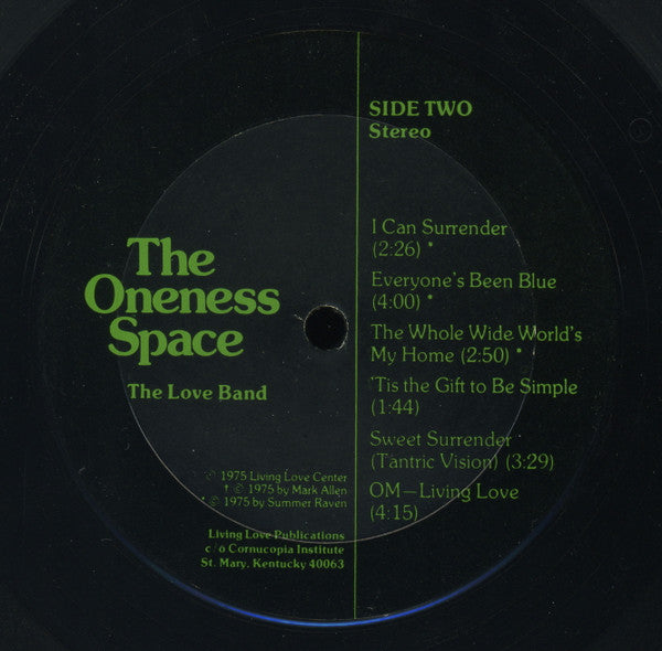 The Love Band (3) : The Oneness Space (LP, Gat)