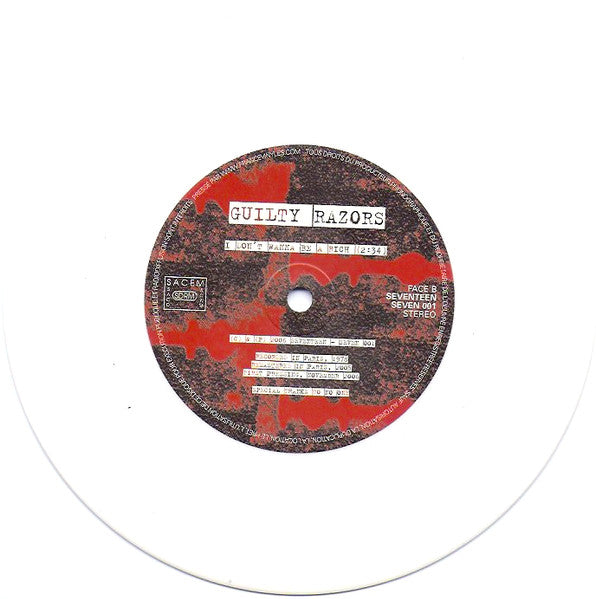 Guilty Razors : I Don't Wanna Be A Rich (7", Ltd, RE, Whi)