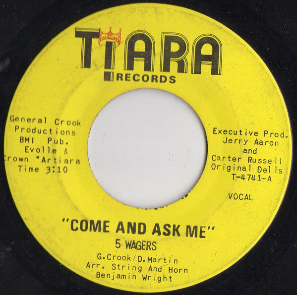 5 Wagers : Come And Ask Me (7")