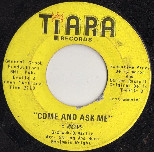 5 Wagers : Come And Ask Me (7")