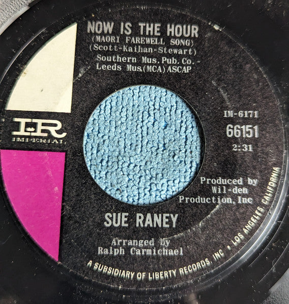 Sue Raney : Before The Rain / Now Is The Hour (Maori Farewell Song) (7")