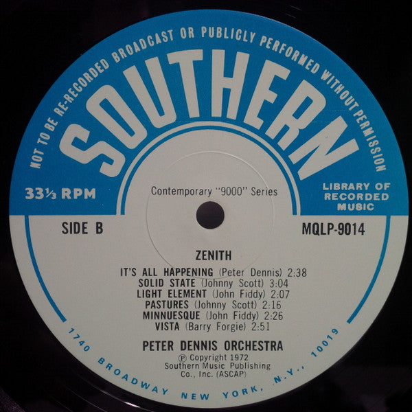 Peter Dennis Orchestra : Zenith (LP)