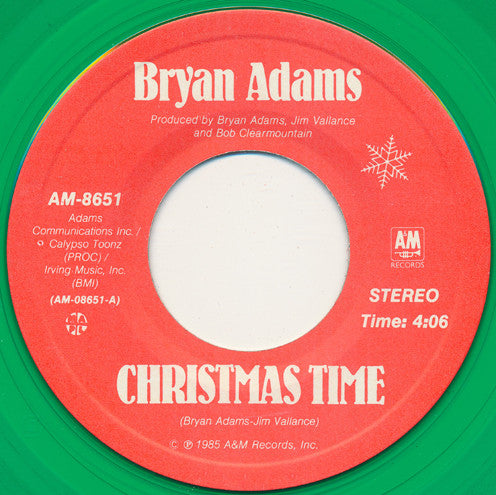 Bryan Adams : Christmas Time (7", Single, Gre)