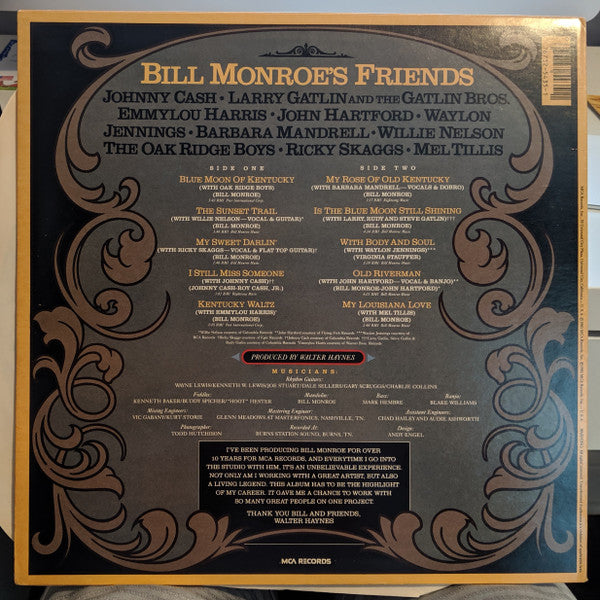 Bill Monroe : Bill Monroe And Friends (LP, Album, Glo)