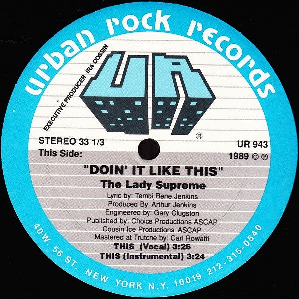 The Lady Supreme : Doin' It Like This (12")