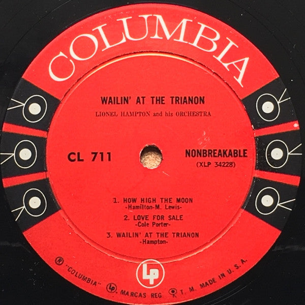 Lionel Hampton And His Orchestra : Wailin' At The Trianon (LP, Album, Mono, Hol)