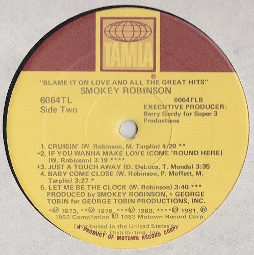 Smokey Robinson : Blame It On Love & All The Great Hits (LP, Comp)