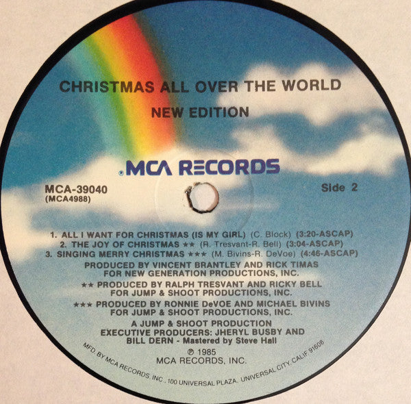 New Edition : Christmas All Over The World (LP, Album, Pin)