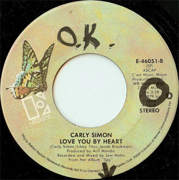 Carly Simon : Vengeance (7", Spe)