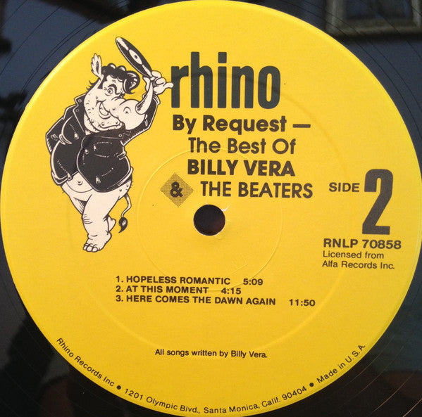 Billy Vera & The Beaters : By Request (The Best Of Billy Vera & The Beaters) (LP, Comp)