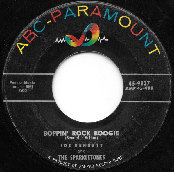 Joe Bennett And The Sparkletones : Black Slacks / Boppin' Rock Boogie (7", Single)