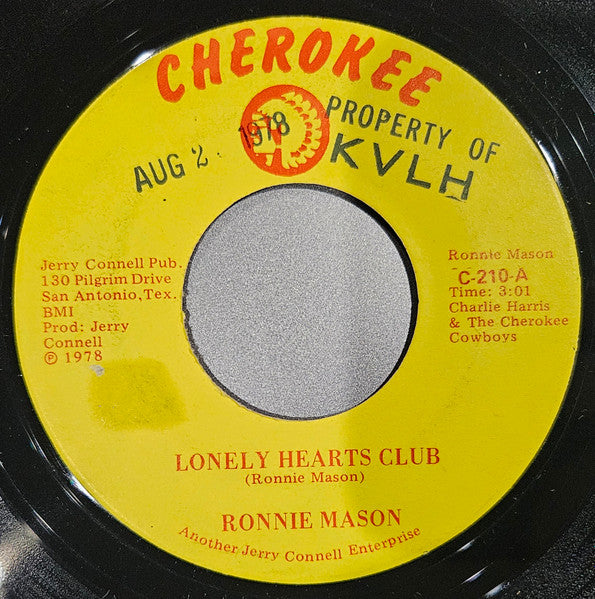 Ronnie Mason : Lonely Hearts Club (7", Single)