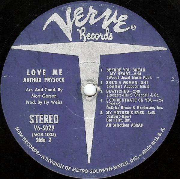 Arthur Prysock : Love Me (LP, Album)