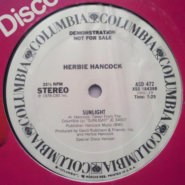 Herbie Hancock : I Thought It Was You / Sunlight (12", Promo)
