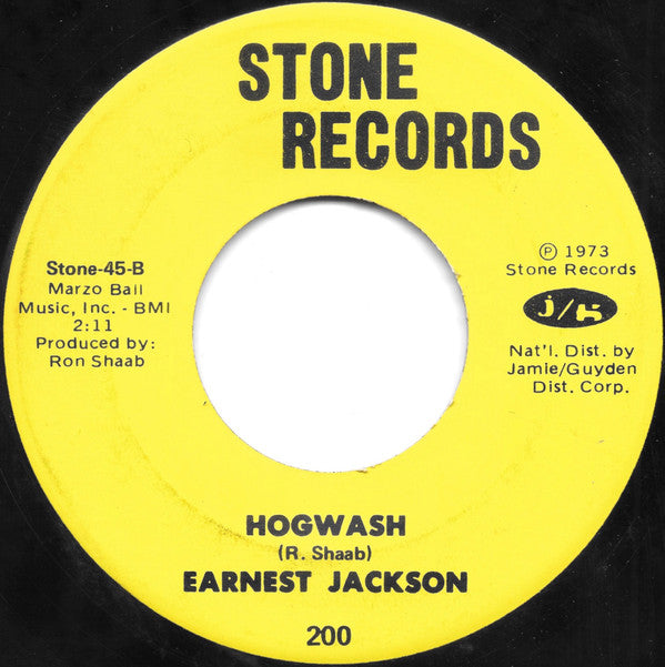 Earnest Jackson : Love And Happiness / Hogwash (7", Single, Mon)