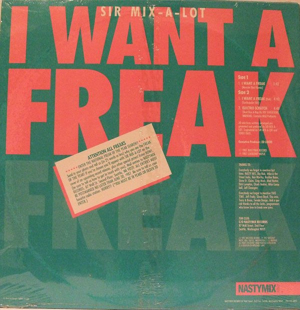 Sir Mix-A-Lot : I Want A Freak (Remix) (12")