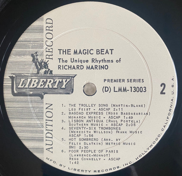 Richard Marino & His Orchestra : The Magic Beat (LP, Album, Mono, Promo, Ind)