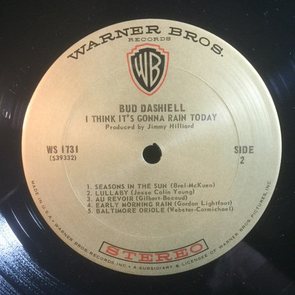 Bud Dashiell : I Think It's Gonna Rain Today (LP, Album)