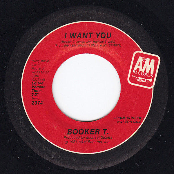 Booker T.* : I Want You (7", Promo)