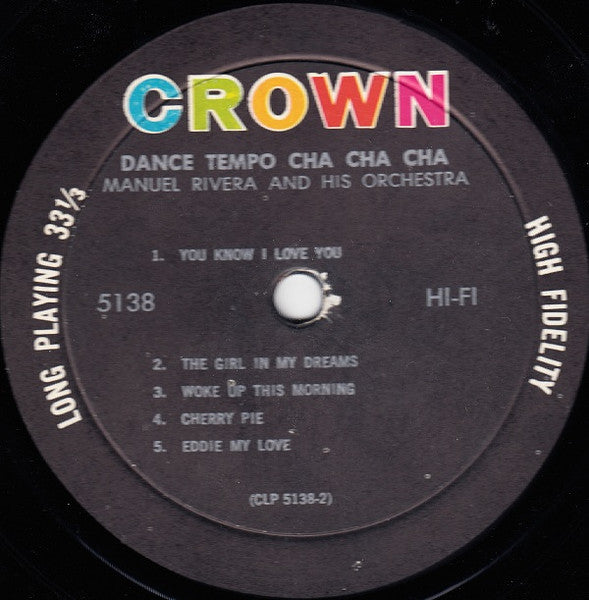 Manuel Rivera And His Orchestra : Dance Tempo Cha Cha Cha (LP, Album, Mono, RE)