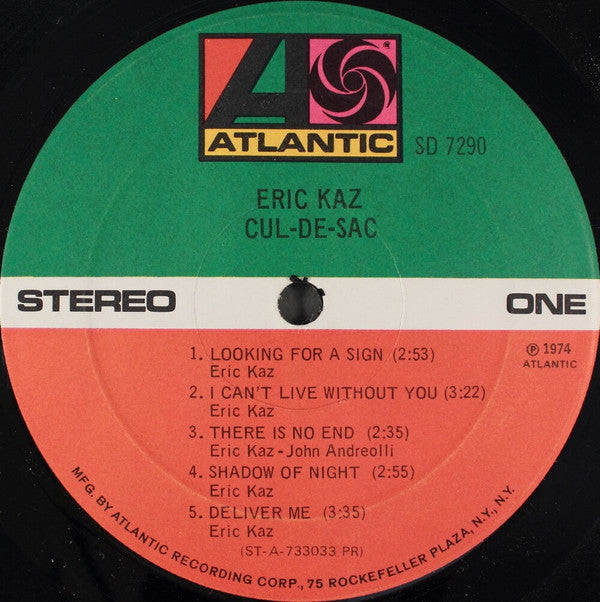 Eric Kaz : Cul-De-Sac (LP, Album, PR )