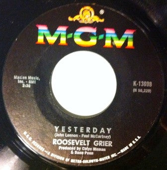 Roosevelt Grier : Slow Drag / Yesterday (7", Single, Styrene, Mon)