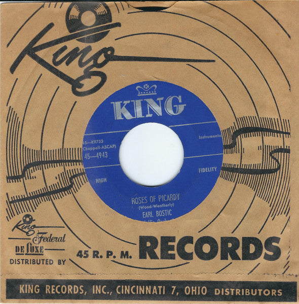 Earl Bostic And His Orchestra : Roses Of Picardy (7")