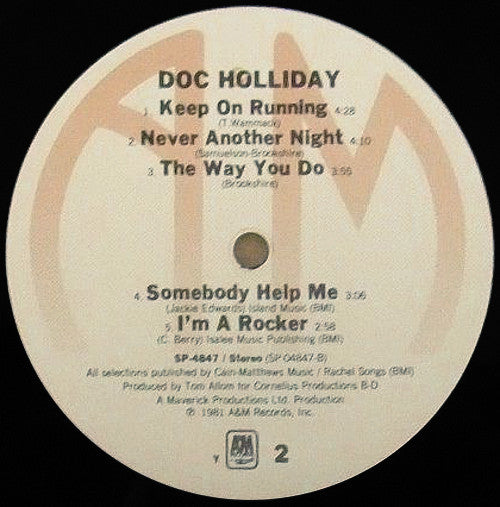 Doc Holliday (3) : Doc Holliday (LP, Album, Ter)