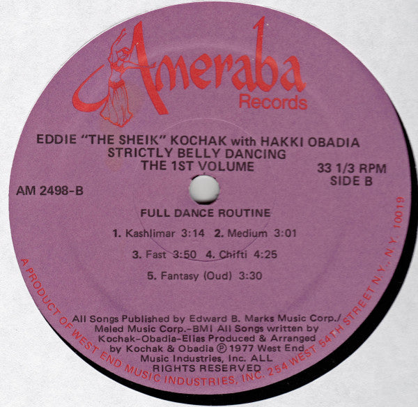 Eddie "The Sheik" Kochak* With Hakki Obadia : Strictly Belly Dancing - The 1st Volume (LP, Album)