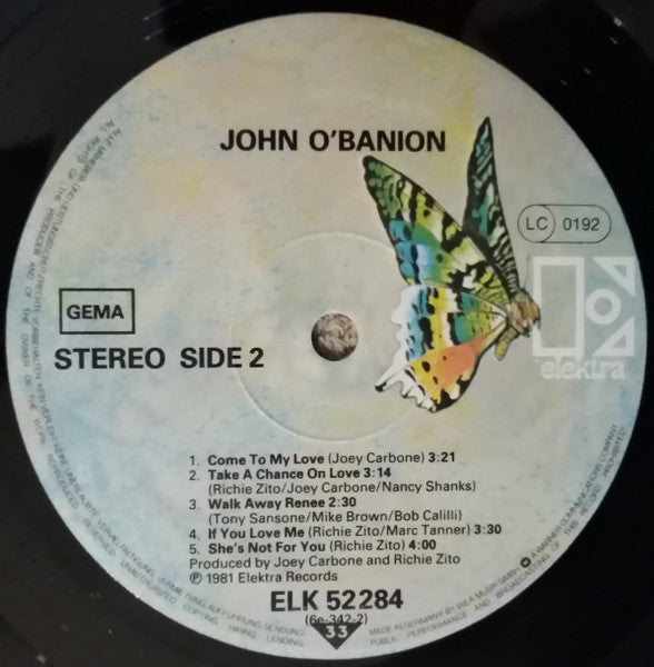 John O'Banion : John O'Banion (LP, Album)