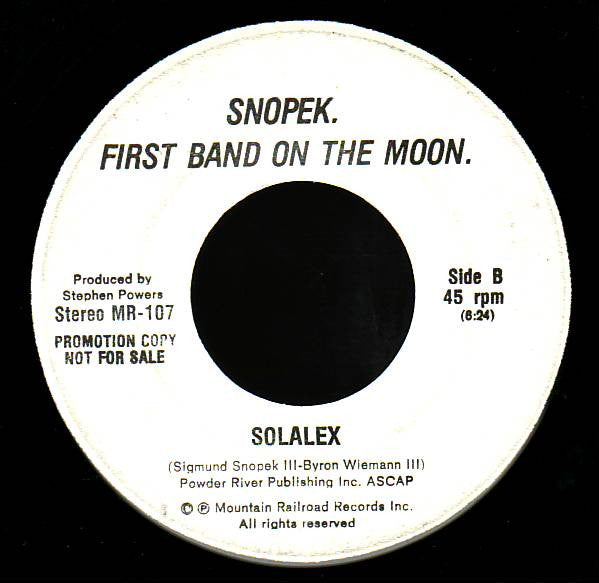 Snopek. First Band On The Moon.* : If You Love Me Kill Yourself (7", Promo)