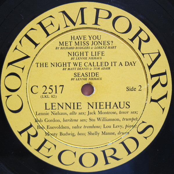 Lennie Niehaus : The Octet (Lennie Niehaus Volume 2) (10", Album, Mono)