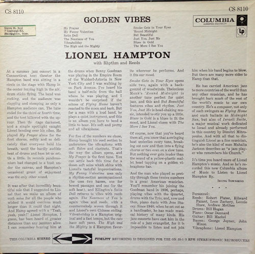 Lionel Hampton : Golden Vibes (LP, Album, Promo)